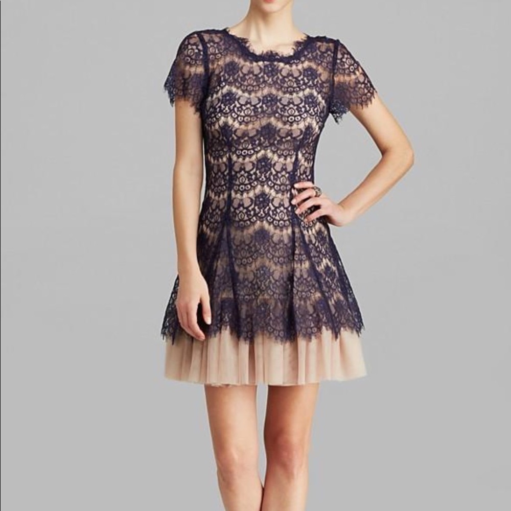 Betsy and Adam navy cocktail dress